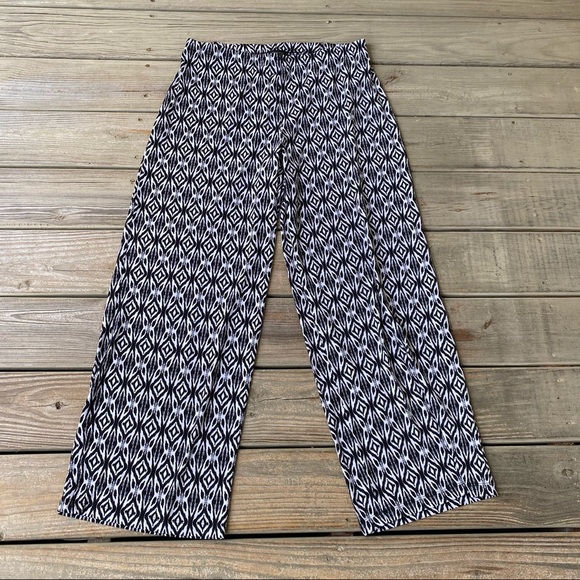 AB Studio black & white pull on Wide leg pants XL - Picture 8 of 8